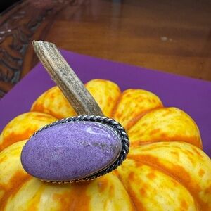 Purpurite 925 Silver Plated Ring. Size 6.5